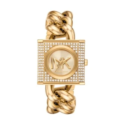 Afbeelding van Michael Kors dames Chain Lock horloge MK4711 in de kleur Goud
