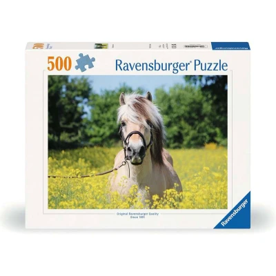 Afbeelding van Ravensburger legpuzzel Paard in een koolzaadveld, puzzel voor volwassenen, 500 stukjes, 12000210