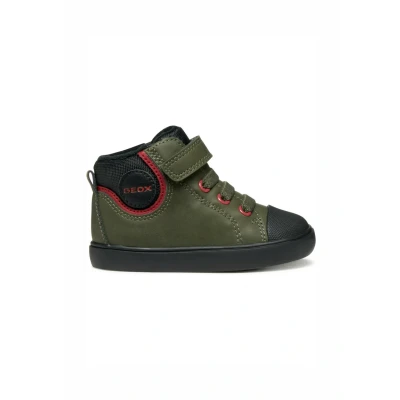 Afbeelding van Geox Gisli Sneakers hoog voor kinderen, Maat: 24, Dark green black Schoenen