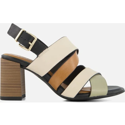 Afbeelding van Tamaris Sandalen met hak beige Leer Dames Maat 37