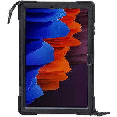 Afbeelding van Xccess Tablethoes geschikt voor Samsung Galaxy Tab S7 Plus Hardcase Backcover Survivor All round + Schouderband Schokbestendig Telefoonhoesje Anti Shock Proof Standaard Zwart