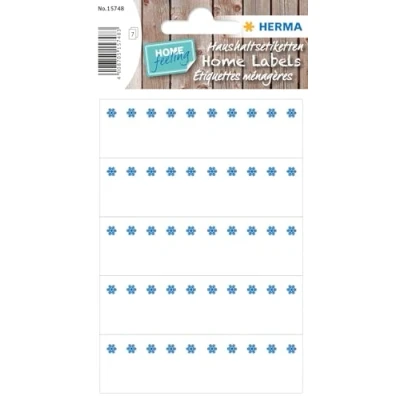 Afbeelding van HERMA 15748 Set van 35 zelfklevende vriesetiketten, 76 x 23 mm, 5 per vel, mat papier, blanco om te schrijven, etiketten voor bevroren producten, wit