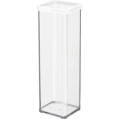 Afbeelding van Rotho Premium Can LOFT 10x10x28 cm Transparant / Wit 2000 ml