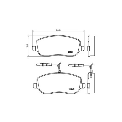 Afbeelding van MAGNETI MARELLI 363700423090 Remblokkenset Incl. slijtage waarschuwingscontact Met remzadelschroef CITROËN: C8 II, Dispatch I Van, MPV