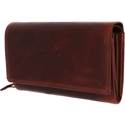 Afbeelding van Mustang® Udine leren portemonnee cognac 15,5x4,5x10,5cm