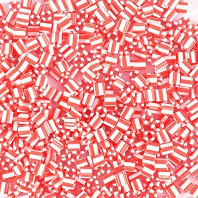 Afbeelding van Vaessen Creative Tweekleurige strijkparels, rood wit, 550 stuks, doe het zelf, voor kinderen, sieraden maken, decoratie, huis en andere creatieve vvrijetijdsideeën, 5 mm, één maat