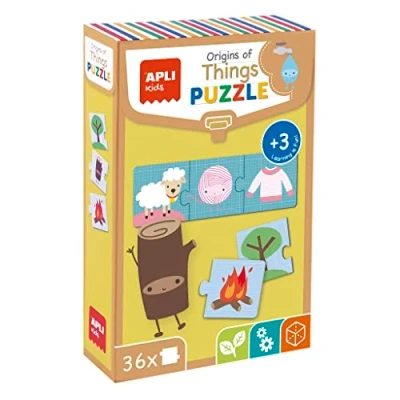 Afbeelding van Apli Kids puzzel &quot;Dingen&quot;, doos met 36 puzzelstukken