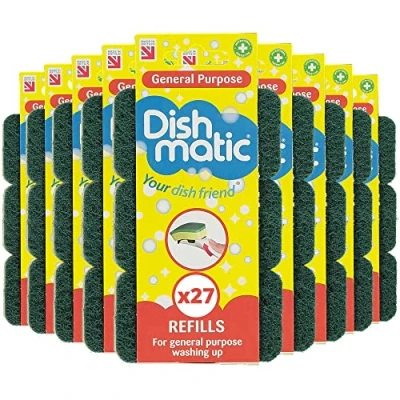 Afbeelding van Dishmatic 9 verpakkingen met elk 3 sponzen, groen