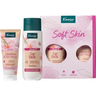 Afbeelding van Kneipp Soft Skin Moments Geschenkset Cadeau Giftset Speciaal voor de droge en gevoelige huid Vegan Inhoud: Douchegel 200 ml + Body lotion 75