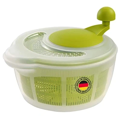 Image de Westmark Essoreuse à Salade, Capacité : 5 litres, ø 26 cm, Plastique, sans BPA, Fortuna, Couleur Transparent/Vert, 243222E1