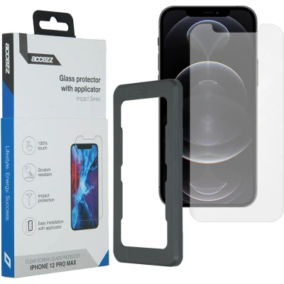 Afbeelding van Accezz Screenprotector Geschikt voor iPhone 12 Pro Max Glass + Applicator