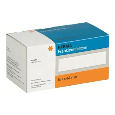 Afbeelding van HERMA 4314 etiket Wit Rechthoek 1000 stuk(s)