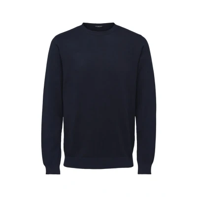 Afbeelding van Selected Pima Cotton Trui 16074682 Navy Blazer