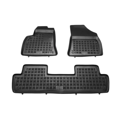 Afbeelding van REZAW PLAST 201307 Vloermatset Rubber voor en achter 3 Zwart Op maat gemaakt PEUGEOT: 5008 I