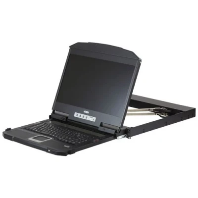 Image de ATEN CL3800NW KVM Console LCD FHD WideScreen Wide Rail à deux rails, profondeur ultra courte (USB / HDMI DVI VGA), v