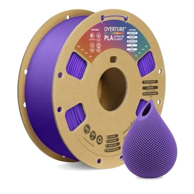 Afbeelding van OVERTURE PLA filament 1,75 mm, spoel 1 kg (2,2 lbs), maatnauwkeurigheid +/ 0,03 voor 3D printer (paars)