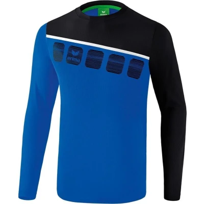 Afbeelding van Erima 5 C longsleeve new royal/zwart/wit