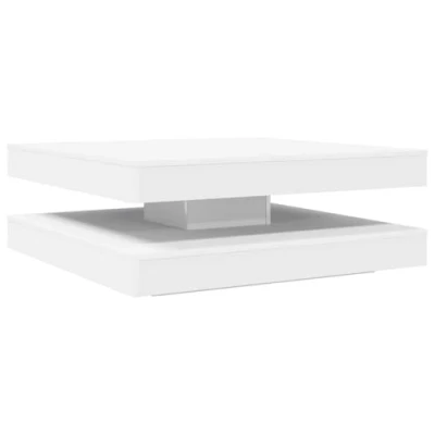 Afbeelding van vidaXL Salontafel 360 graden draaibaar 90x90x34,5 cm wit