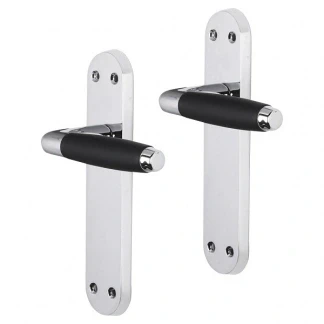 Afbeelding van Deurklink met blindschild Impresso Swindon (Chroom, Zwart)