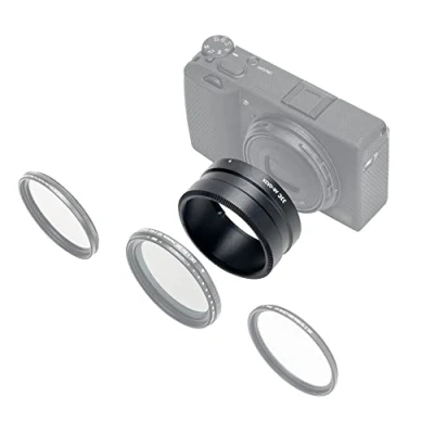 Afbeelding van JJC Metalen lensfilter adapterring voor RICOH GR IIIx HDF GR3x camera met GT 2 conversielens vervanging GA lensadapter