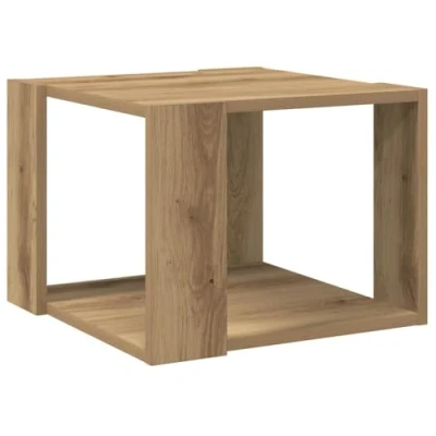 Afbeelding van vidaXL Salontafel 40x40x30 cm bewerkt hout artisanaal eikenkleur