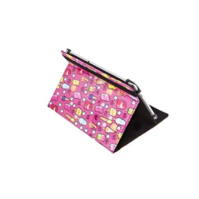Afbeelding van Silver Sanz COOL ICE POP Flip cover voor tablet rood met witte stippen 10.1&quot;