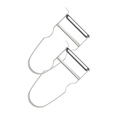Afbeelding van Fackelmann 36122 groenteschiller Castor, groenteschiller, roestvrij staal, grijs, 10,8 x 5,2 cm