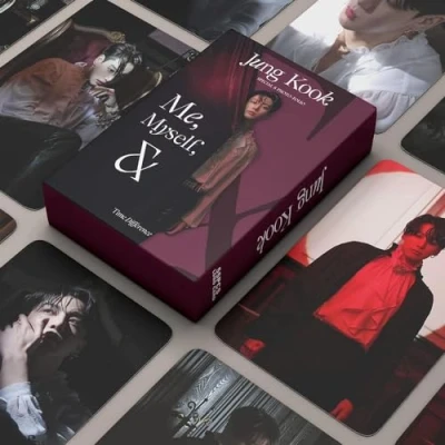 Afbeelding van 55 stuks Bangtan Boys Jungkook Fotokaarten BTS Lomo Cards Album Kaarten Merch Box Pack Cadeau voor Fans