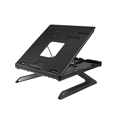Afbeelding van LogiLink AA0133 Laptopstandaard met smartphonehouder, compatibel 10 15,6 inch laptops, tablets, zwart
