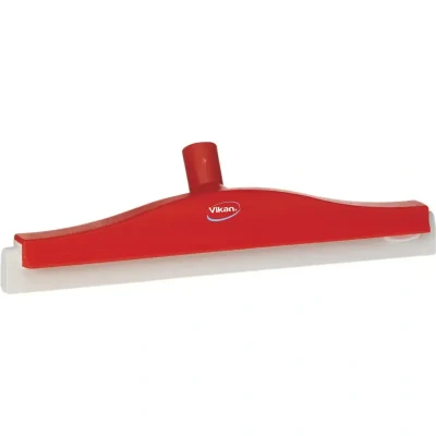 Afbeelding van Vikan Vloertrekkers Met Flexibele Nek Klassieke Vloertrekker Polypropyleen En Witte Schuimrubber Cassette 40cm Breed Rood