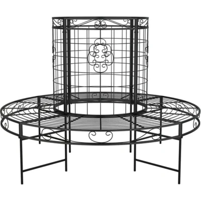 Afbeelding van Boombank rond 137 cm staal zwart