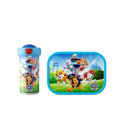 Image de Mepal Set Déjeuner Campus pour Enfants avec Tasse et Panier repas L&#039;école Lavable au Lave vaisselle Sans BPA 300 ml + 750 Paw Patrol Pups