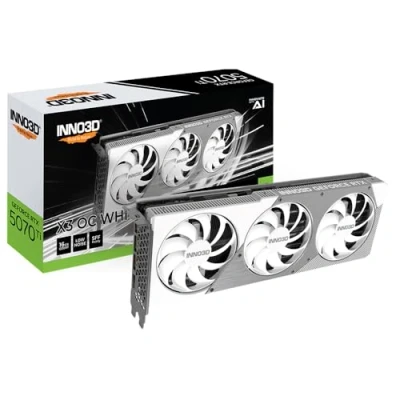 Image de GeForce INNO3D RTX 5070 Ti X3 OC Blanc 16 Go GDDR7 DLSS 4