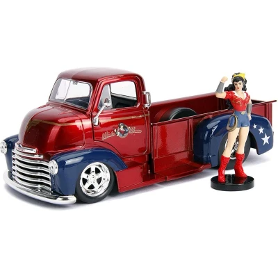 Afbeelding van 1952 Chevy Coe Pickup Wonder Woman DC Comics Bombshells Jada 1:24