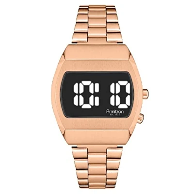 Afbeelding van Armitron Sport Retro digitale chronograaf armband horloge, Rose Gold.,