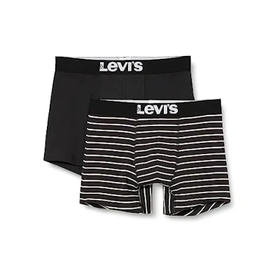 Image de Levi&#039;s Lot de 2 boxers pour homme, rouge/noir, XXL
