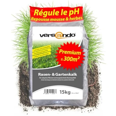 Afbeelding van versando 15 kg tuinkalk gazon kalksteen zak met handvat kalk als aanvullende meststof
