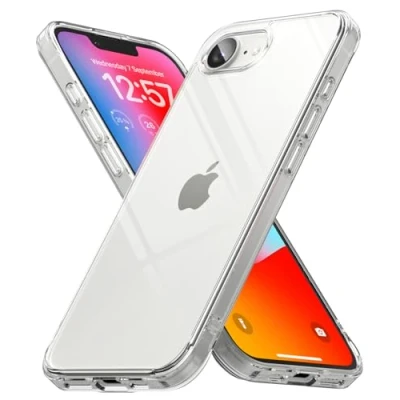 Afbeelding van Ringke beschermhoes compatibel met iPhone 16e 2025 [Fusion] transparant ultradun robuust stijf achterkant zachte bumper schokbestendig case accessoires