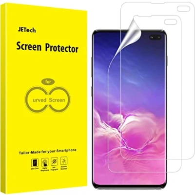 Afbeelding van JETech Schermbeschermer Compatibel met Samsung Galaxy S10 Plus S10+, HD Duidelijkheid Flexible TPU Screen Protector, 2 stuks