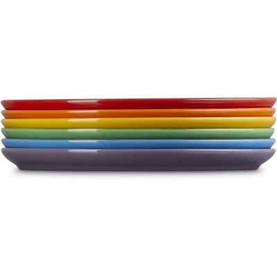 Afbeelding van Le Creuset Ontbijtborden Coupe Regenboog 22 cm Set Van 6 Stuks