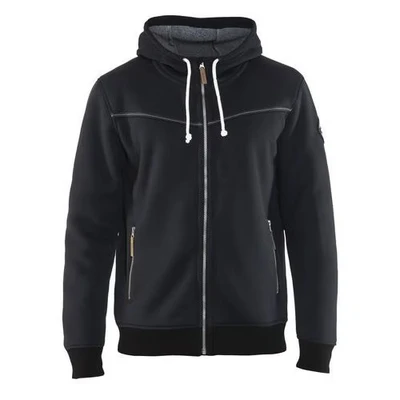 Image de Sweat zippé à capuche doublure thermique noir