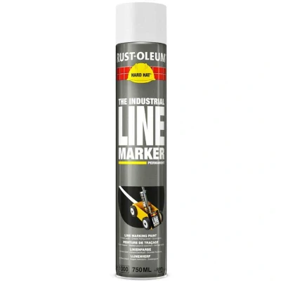 Afbeelding van Rust Oleum Lijnmarkering Wit RAL 9010 Spuitbus 750ml Dekkend Duurzaam