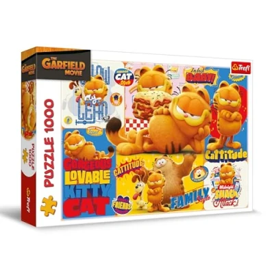 Afbeelding van Trefl Garfield, de avonturen van Garfield Puzzel 1000 stukjes met anime filmfiguren, voor volwassenen en kinderen vanaf 14 jaar