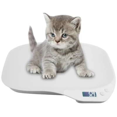 Afbeelding van Digitale weegschaal voor kleine dieren, 15 kg (g/oz/lb/ml), groenten, fruit, keuken, elektronische voeding, wegen kittens, puppy&#039;s, hamsters, vogels, konijnen, huisdieren