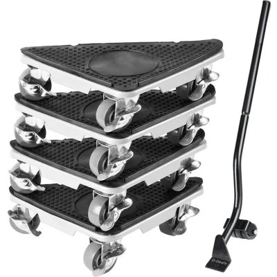 Afbeelding van Meubelroller Set 4x Meubeltransporter Trolley Transporthulp 5 Delig Meubelverplaatser Meubel Roller Meubelglijders Meubelhondje