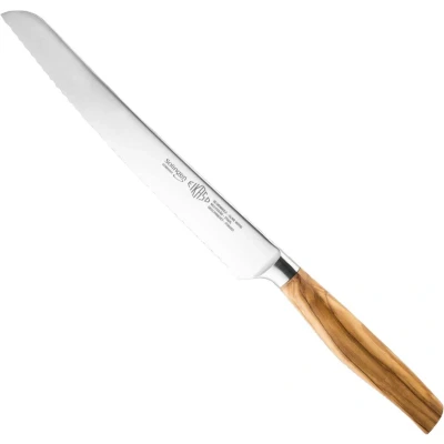 Afbeelding van Eikaso Solingen Traditioneel Gesmeed Broodmes 22 cm Olijfhouten Handvat