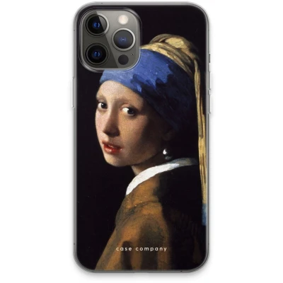 Afbeelding van Case Company® hoesje geschikt voor iPhone 13 Pro Max The Pearl Earring Soft Cover Telefoonhoesje Bescherming aan alle Kanten en Schermrand