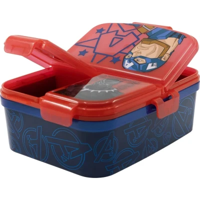 Afbeelding van Stor Lunchbox voor kinderen, meerdere XL met 4 vakken van Los Avengers Marvel
