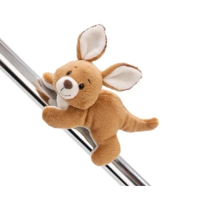 Afbeelding van MagNICI Kangoeroe Kelly 12 cm bruin pluche dier met magneet magnetisch voor koelkast, schoolbord, metalen element en nog veel meer, geweldig cadeau idee