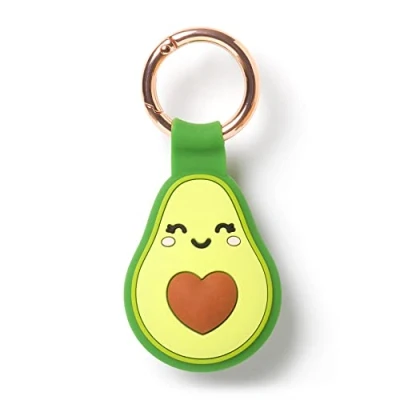 Afbeelding van Legami Ring for AirTag Sleutelhanger 3,8 x 5 cm silicone metaal Tema Heart Personaliseer uw apparaat Beschermt zonder het signaal Mixte, avocado, Eén maat, casual, Advocaat, Taille unique, casual